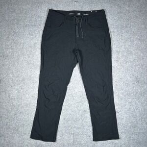 Prana pants women 10 Short Black Halle Straight Hiking Outdoor Travel Stretch